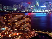 Hong Kong Intercontinental, Exterior night