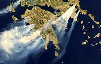 Greece fires from space